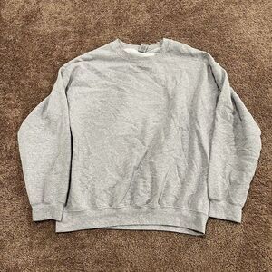 Gilden Men’s Grey Long Sleeve Pullover Size Large